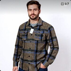 Forever 21 Men’s Cozy Plaid Flannel Jacket – Size S